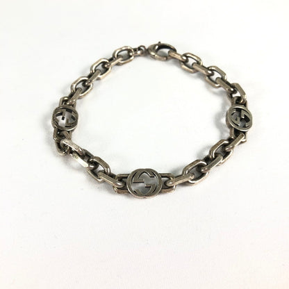 【中古品】【メンズ】 GUCCI グッチ インターロッキングG チェーン ブレスレット アクセサリー 192-260625-sm-01-otoh カラー：スターリングシルバー 万代Net店