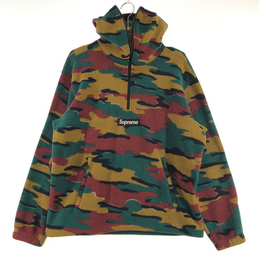 【中古品】【メンズ】 Supreme シュプリーム 23AW POLARTECFACEMASK HALF ZIP HOODED ポーラテック フェイスマスク ハーフジップ ボックスロゴ フーデッド フリース パーカー 149-260402-nm-03-otoh サイズ：M カラー：カモ/迷彩 万代Net店