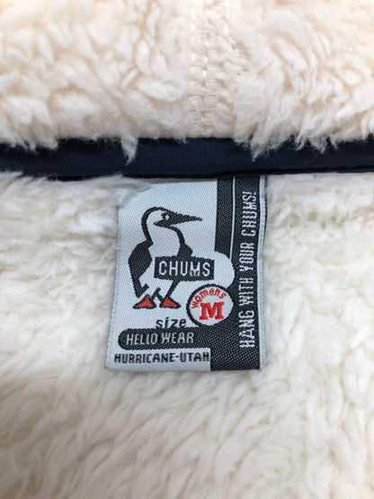 【中古品】【レディース】 CHUMS チャムス CHUMS CH14-1245 ELMO FREECE FULL ZIP PARKA 169-250223-rn-22-oto サイズ：M カラー：ホワイト 白　ネイビー　紺 万代Net店