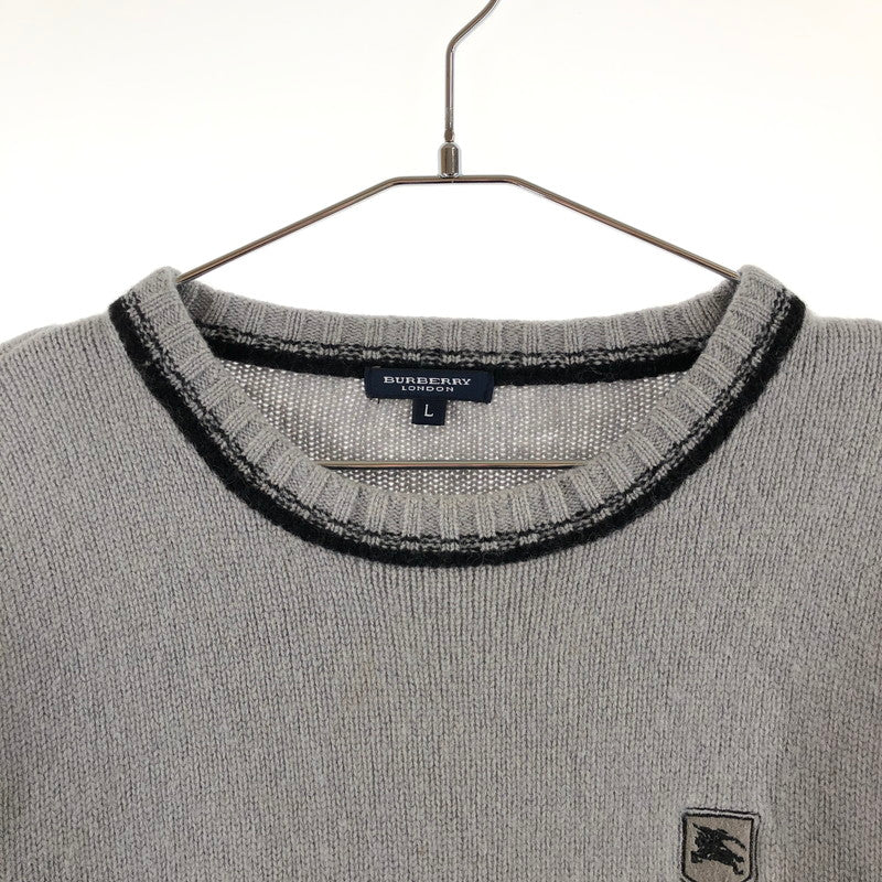 【中古品】【メンズ】 BURBERY LONDON バーバリー ロンドン ウールニット セーター 147-260819-sｍ-04-otoh カラー：グレー 万代Net店