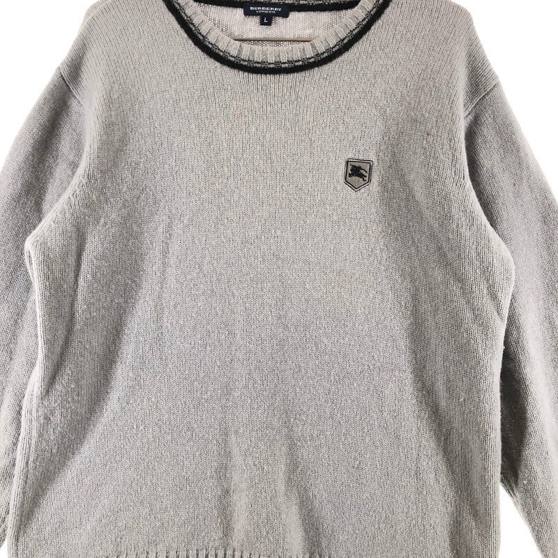 【中古品】【メンズ】 BURBERY LONDON バーバリー ロンドン ウールニット セーター 147-260819-sｍ-04-otoh カラー：グレー 万代Net店