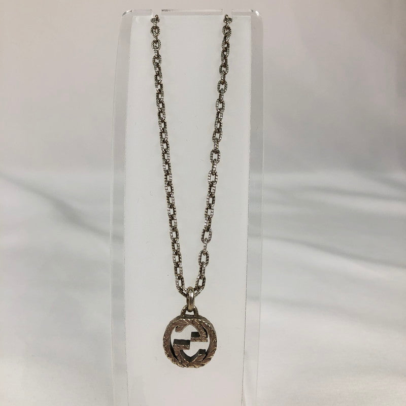 【中古品】【メンズ】 GUCCI グッチ インターロッキングG エングレービング ネックレス アクセサリー 192-260625-sm-03-otoh カラー：スターリングシルバー 万代Net店