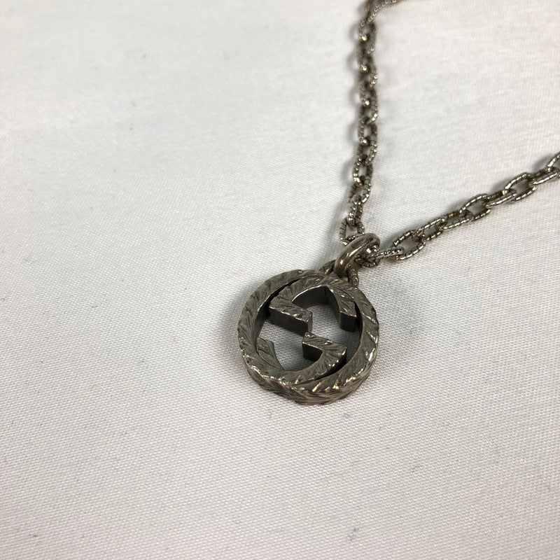 【中古品】【メンズ】 GUCCI グッチ インターロッキングG エングレービング ネックレス アクセサリー 192-260625-sm-03-otoh カラー：スターリングシルバー 万代Net店