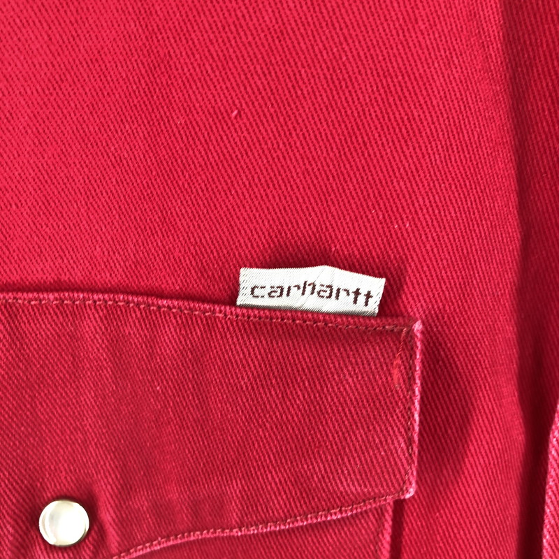 【中古品】【メンズ】 CARHARTT カーハート Rugged Outdoor Wear ウエスタン長袖シャツ 147-260514-sy-02-otoh カラー：レッド系 万代Net店