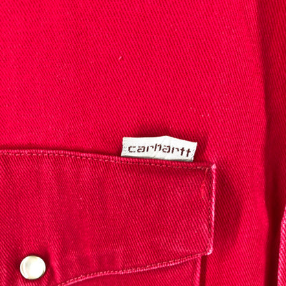 【中古品】【メンズ】 CARHARTT カーハート Rugged Outdoor Wear ウエスタン長袖シャツ 147-260514-sy-02-otoh カラー：レッド系 万代Net店