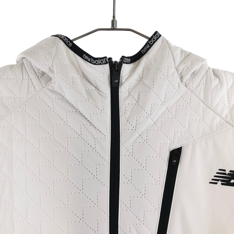 【中古品】【メンズ】 NEW BALANCE キルトフルジップフーディ― 147-260728-sm-01-otoh サイズ：L カラー：ホワイト 万代Net店
