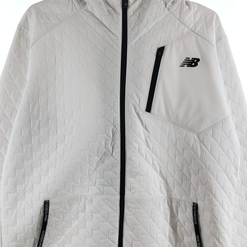 【中古品】【メンズ】 NEW BALANCE キルトフルジップフーディ― 147-260728-sm-01-otoh サイズ：L カラー：ホワイト 万代Net店