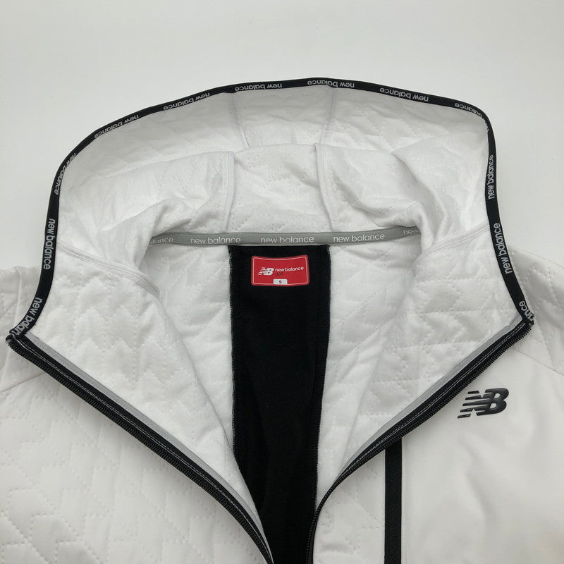 【中古品】【メンズ】 NEW BALANCE キルトフルジップフーディ― 147-260728-sm-01-otoh サイズ：L カラー：ホワイト 万代Net店