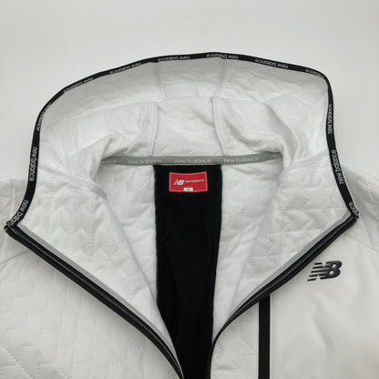 【中古品】【メンズ】 NEW BALANCE キルトフルジップフーディ― 147-260728-sm-01-otoh サイズ：L カラー：ホワイト 万代Net店