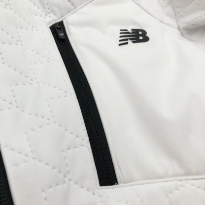 【中古品】【メンズ】 NEW BALANCE キルトフルジップフーディ― 147-260728-sm-01-otoh サイズ：L カラー：ホワイト 万代Net店