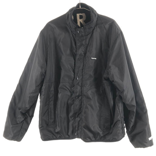 【中古品】【メンズ】 SUPREME シュプリーム REVERSIBLE LOGO FLEECE JACKET リバーシブルジャケット 149-260511-sy-01-otoh サイズ：L カラー：ブラック系 万代Net店