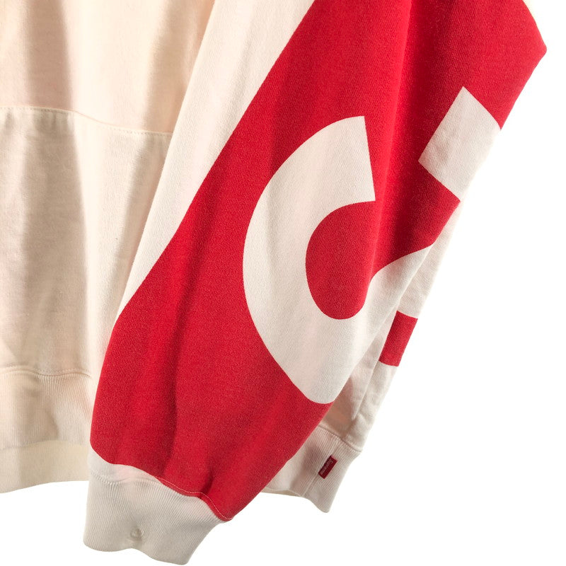 【中古品】【メンズ】 SUPREME シュプリーム Big Logo Hooded Sweatshirt スウェットパーカー フード付きスウェット 149-260511-sy-02-otoh サイズ：S カラー：ホワイト系 万代Net店