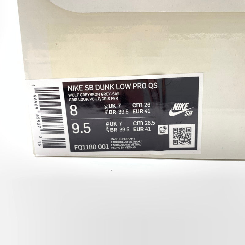 【中古美品】【メンズ】 NIKE SB ナイキ FQ1180-001 堀米 雄斗×DUNK LOW PRO QS WOLF GREY スニーカー 靴 160-260428-ts-03-otoh カラー：ルフグレー / アイアングレー - セイル 万代Net店