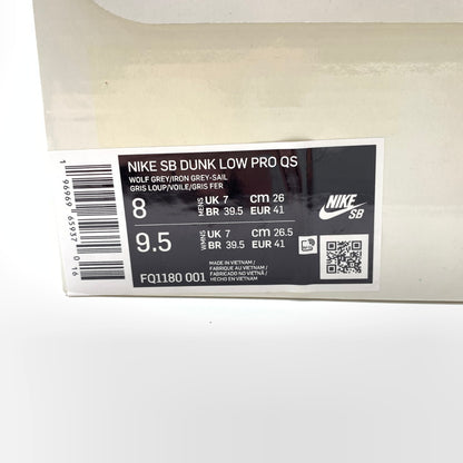 【中古美品】【メンズ】 NIKE SB ナイキ FQ1180-001 堀米 雄斗×DUNK LOW PRO QS WOLF GREY スニーカー 靴 160-260428-ts-03-otoh カラー：ルフグレー / アイアングレー - セイル 万代Net店