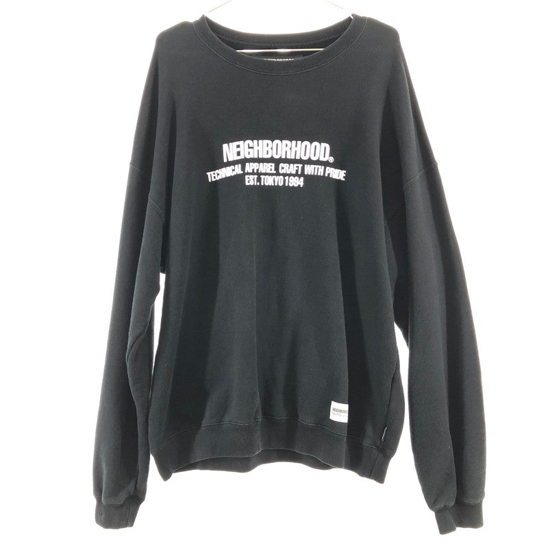 【中古品】【メンズ】 NEIGHBORHOOD 232UWNH-CSM02 SWEAT SHIRT ネイバーフッド スウェット 142-260324-ts-02-otoh サイズ：XL カラー：ブラック 万代Net店