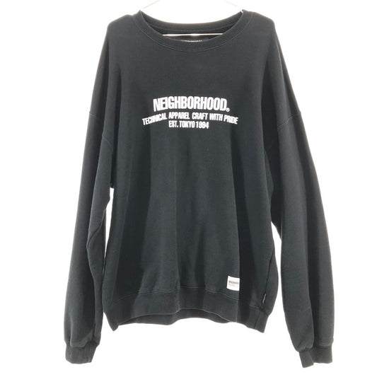 【中古品】【メンズ】 NEIGHBORHOOD 232UWNH-CSM02 SWEAT SHIRT ネイバーフッド スウェット 142-260324-ts-02-otoh サイズ：XL カラー：ブラック 万代Net店