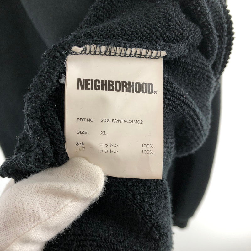 【中古品】【メンズ】 NEIGHBORHOOD 232UWNH-CSM02 SWEAT SHIRT ネイバーフッド スウェット 142-260324-ts-02-otoh サイズ：XL カラー：ブラック 万代Net店