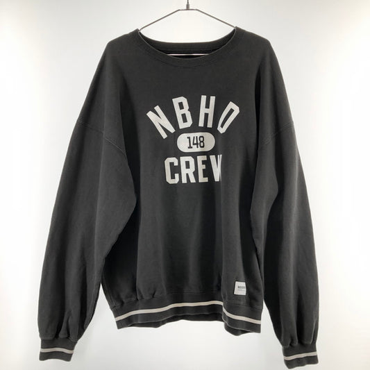 【中古品】【メンズ】 NEIGHBORHOOD 232FPNH-CSM04 COLLEGE SWEATSHIRT LS ネイバーフッド スウェット 142-260324-ts-01-otoh サイズ：XL カラー：ブラック 万代Net店