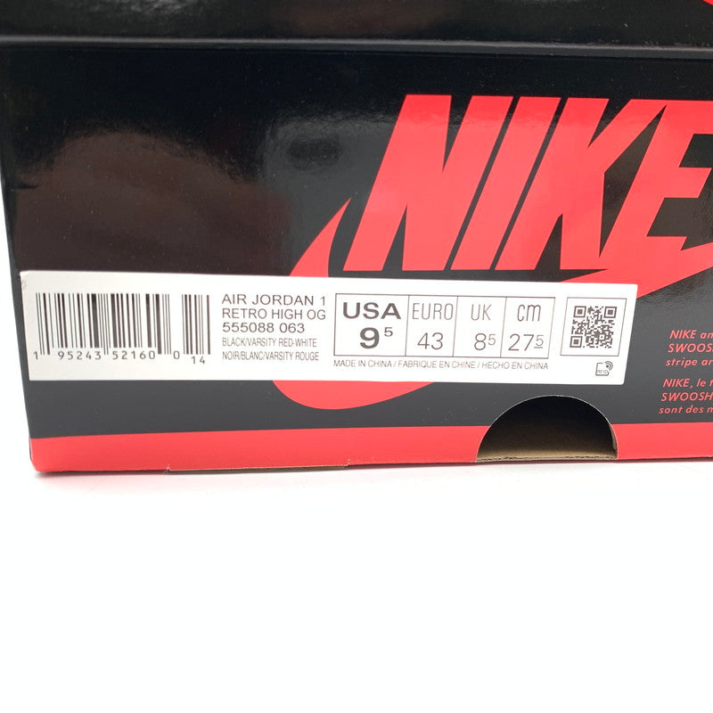 【中古美品】【メンズ】 NIKE ナイキ 555088-063 AIR JORDAN 1 HIGH OG PATENT BRED スニーカー 靴 160-600501-ts-04-otoh カラー：ブレッド 万代Net店