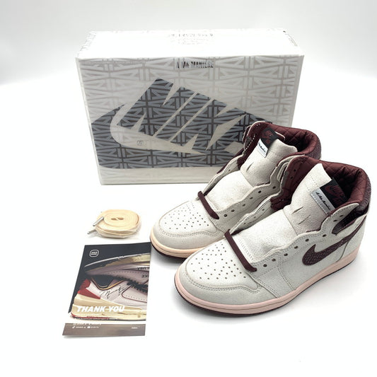 【中古美品】【メンズ】 NIKE×A MA MANIERE ナイキ ア・マ・マニエール DO7097-100 AIR JORDAN 1 RETRO HIGH スニーカー 靴 160-260623-st-07-otoh カラー：セイル/バーガンディクラッシュ-ディープバーガンディ 万代Net店