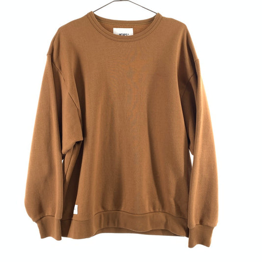 【中古品】【メンズ】 WTAPS ダブルタップス クルーネック スウェット シャツ 147-260430-ts-10-otoh サイズ：X 02 カラー：ブラウン 万代Net店