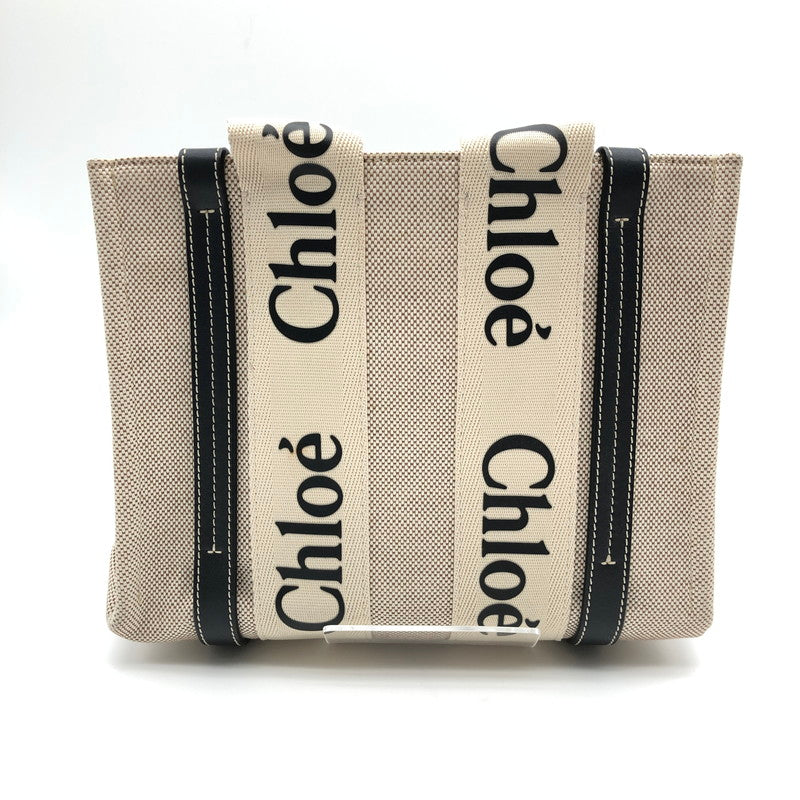 【中古品】【レディース】 CHLOE Woody クロエ ウッディ トートバッグ カバン 188-260626-sm-02-otoh カラー：ホワイト ブルー 万代Net店