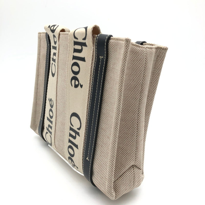 【中古品】【レディース】 CHLOE Woody クロエ ウッディ トートバッグ カバン 188-260626-sm-02-otoh カラー：ホワイト ブルー 万代Net店