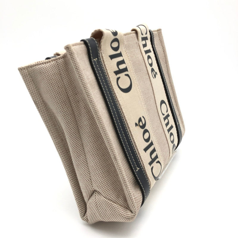 【中古品】【レディース】 CHLOE Woody クロエ ウッディ トートバッグ カバン 188-260626-sm-02-otoh カラー：ホワイト ブルー 万代Net店