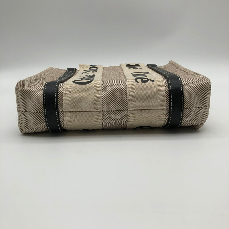【中古品】【レディース】 CHLOE Woody クロエ ウッディ トートバッグ カバン 188-260626-sm-02-otoh カラー：ホワイト ブルー 万代Net店