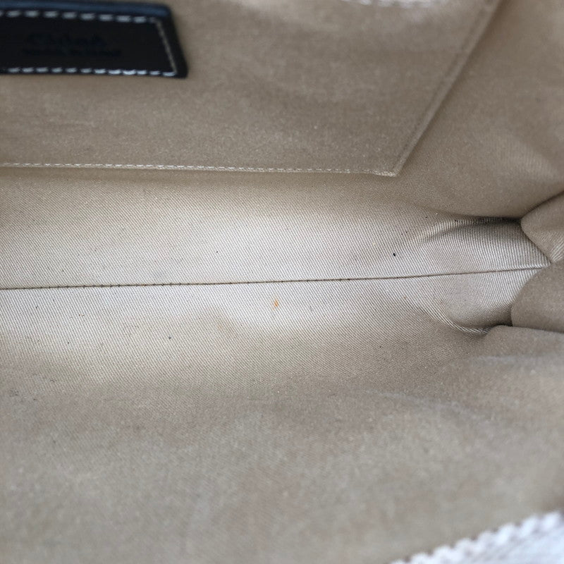 【中古品】【レディース】 CHLOE Woody クロエ ウッディ トートバッグ カバン 188-260626-sm-02-otoh カラー：ホワイト ブルー 万代Net店
