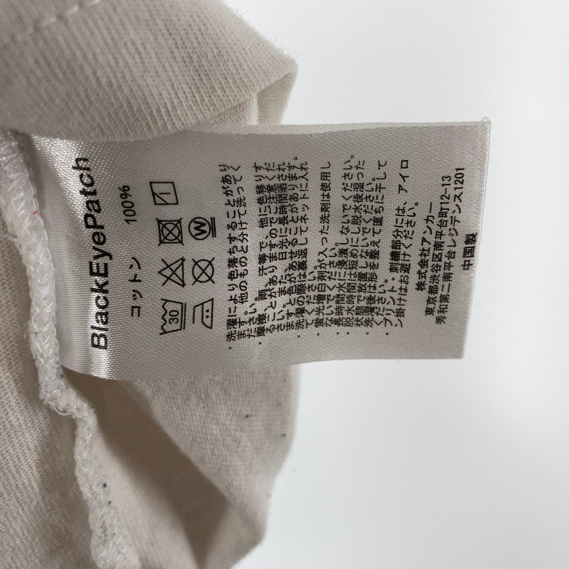 【中古品】【メンズ】 BlackEyePatch ブラックアイパッチ DO NOT TOUCH HOT プリント Tシャツ 147-260507-sy-01-otoh サイズ：L カラー：ホワイト系 万代Net店