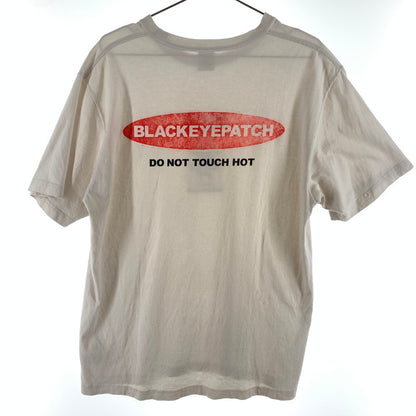 【中古品】【メンズ】 BlackEyePatch ブラックアイパッチ DO NOT TOUCH HOT プリント Tシャツ 147-260507-sy-01-otoh サイズ：L カラー：ホワイト系 万代Net店