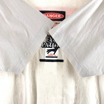 【中古品】【メンズ】 BlackEyePatch ブラックアイパッチ DO NOT TOUCH HOT プリント Tシャツ 147-260507-sy-01-otoh サイズ：L カラー：ホワイト系 万代Net店