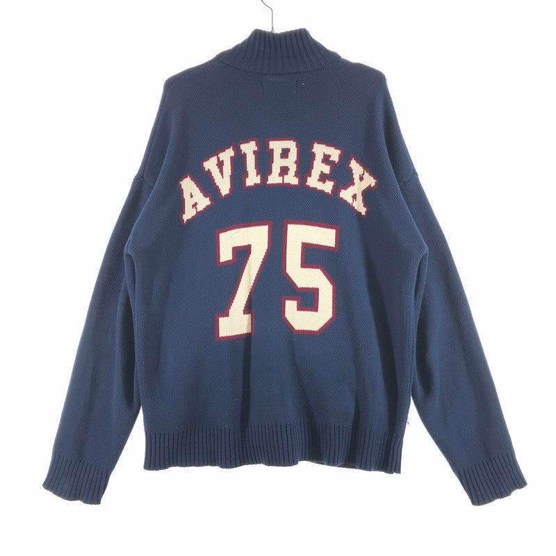 【中古品】【メンズ】 AVIREX DRIVERS COTTON KNIT アヴィレックス ドライバーズ コットン ニット 147-260630-sm-07-otoh カラー：ネイビー 万代Net店