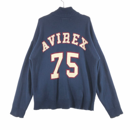 【中古品】【メンズ】 AVIREX DRIVERS COTTON KNIT アヴィレックス ドライバーズ コットン ニット 147-260630-sm-07-otoh カラー：ネイビー 万代Net店