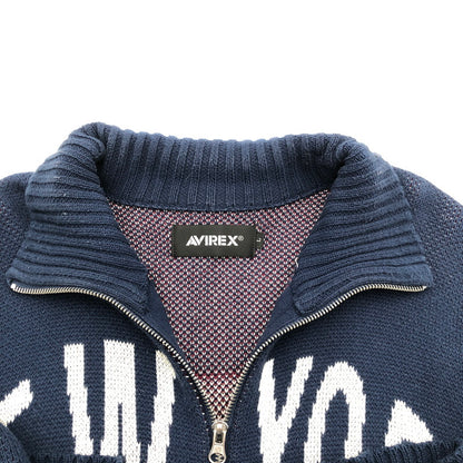 【中古品】【メンズ】 AVIREX DRIVERS COTTON KNIT アヴィレックス ドライバーズ コットン ニット 147-260630-sm-07-otoh カラー：ネイビー 万代Net店