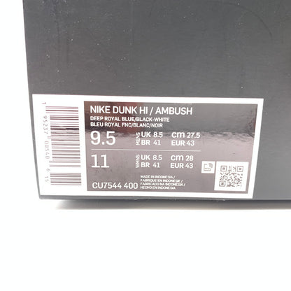 【中古美品】【メンズ】 NIKE × AMBUSH ナイキ アンブッシュ CU7544-400 DUNK HI DEEP ROYAL スニーカー 靴 160-260428-ts-01-otoh カラー：ブルー/ホワイト/ブラック 万代Net店