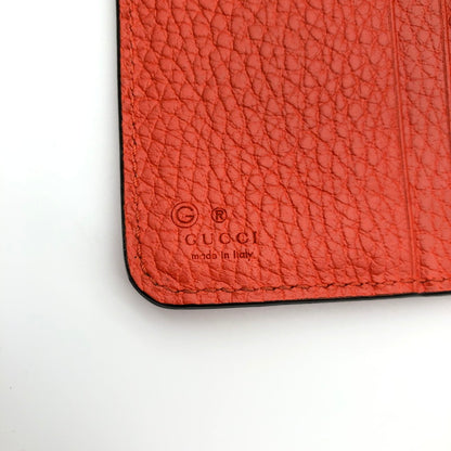 【中古美品】【レディース】 GUCCI インターロッキングG インフィニティ 二つ折り フラップ 長財布 財布 181-260626-sm-03-otoh カラー：オレンジ 万代Net店