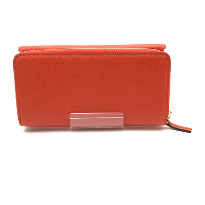 【中古美品】【レディース】 GUCCI インターロッキングG インフィニティ 二つ折り フラップ 長財布 財布 181-260626-sm-03-otoh カラー：オレンジ 万代Net店