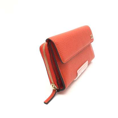 【中古美品】【レディース】 GUCCI インターロッキングG インフィニティ 二つ折り フラップ 長財布 財布 181-260626-sm-03-otoh カラー：オレンジ 万代Net店