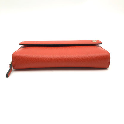 【中古美品】【レディース】 GUCCI インターロッキングG インフィニティ 二つ折り フラップ 長財布 財布 181-260626-sm-03-otoh カラー：オレンジ 万代Net店