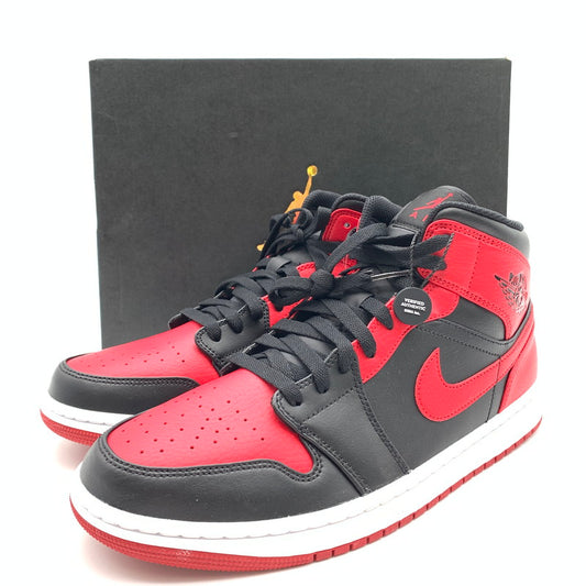 【中古美品】【メンズ】 NIKE ナイキ 554724-074 AIR JORDAN 1 MID "BRED" スニーカー 靴 160-260502-ts-02-otoh カラー：ブラック / ジムレッド/ホワイト 万代Net店
