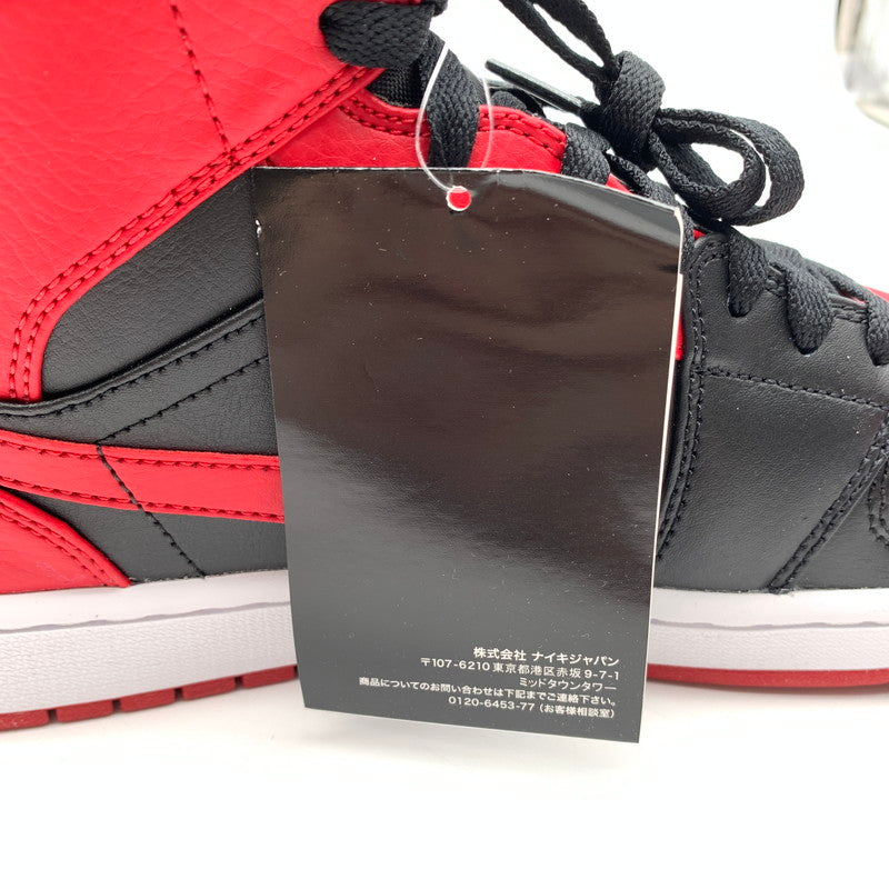 【中古美品】【メンズ】 NIKE ナイキ 554724-074 AIR JORDAN 1 MID "BRED" スニーカー 靴 160-260502-ts-02-otoh カラー：ブラック / ジムレッド/ホワイト 万代Net店
