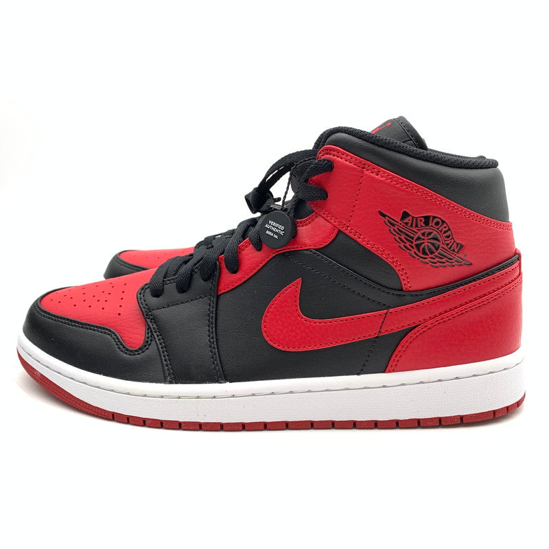 【中古美品】【メンズ】 NIKE ナイキ 554724-074 AIR JORDAN 1 MID "BRED" スニーカー 靴 160-260502-ts-02-otoh カラー：ブラック / ジムレッド/ホワイト 万代Net店