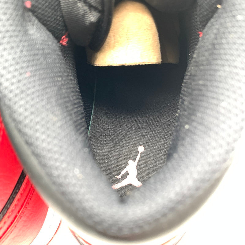 【中古美品】【メンズ】 NIKE ナイキ 554724-074 AIR JORDAN 1 MID "BRED" スニーカー 靴 160-260502-ts-02-otoh カラー：ブラック / ジムレッド/ホワイト 万代Net店