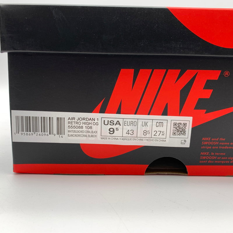 【中古美品】【メンズ】 NIKE ナイキ 555088-108 AIR JORDAN 1 RETRO HIGH OG BLEACHED CORAL スニーカー 靴 160-260429-ts-10-otoh カラー：ホワイト/ブラック 万代Net店