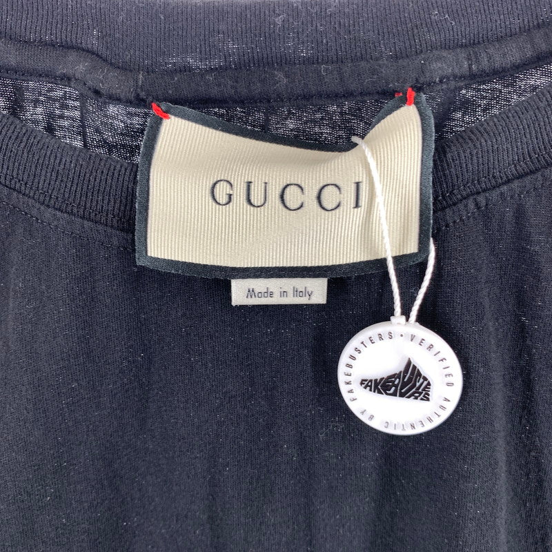【中古品】【メンズ】 GUCCI グッチ ヴィンテージ ロゴ プリント Tシャツ 147-260507-sy-02-otoh カラー：ブラック系 万代Net店