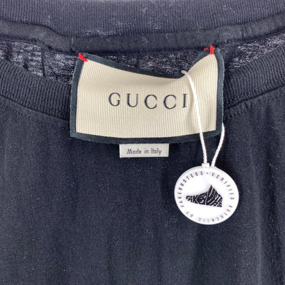 【中古品】【メンズ】 GUCCI グッチ ヴィンテージ ロゴ プリント Tシャツ 147-260507-sy-02-otoh カラー：ブラック系 万代Net店