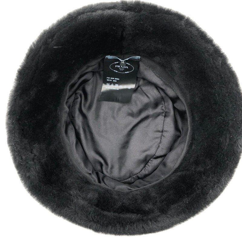 【中古美品】【メンズ】 PRADA プラダ ノべルティ バケットハット トライアングルロゴ バケハ 帽子 183-260420-sy-01-otoh サイズ：M カラー：ブラック 万代Net店