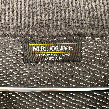 【中古品】【レディース】 MR.OLIVE ミスターオリーブ ハーフジップトップス ワッフルニット風スウェット 140-260506-sy-04-otoh サイズ：M カラー：ブラウン系 万代Net店